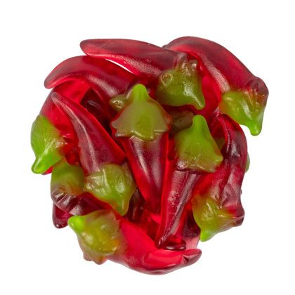 Custom 4 oz. ECO-Digibag, Compostable, Red Hot Chili Pepper Gummies -  Hot & Chewy Gummies