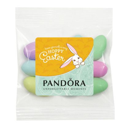 Custom Spring Snack Bags - Jordan Almonds (1 oz.) - Clear Custom Spring Snack Bags - Jordan Almonds (1 oz.) - Clear