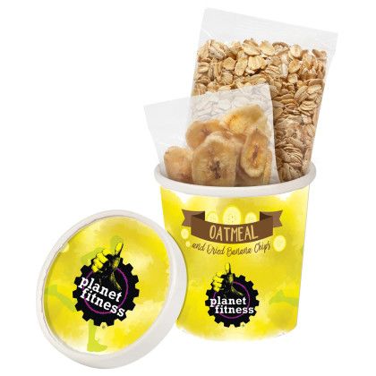 Custom Oatmeal Kit with Dried Banana Chips - White Custom Oatmeal Kit with Dried Banana Chips - White