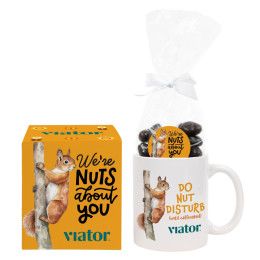 Custom Mug Gift Set with Dark Chocolate Almonds Custom Mug Gift Set with Dark Chocolate Almonds