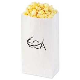Custom Large Popcorn Bag - White