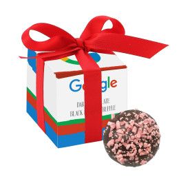 Custom Belgian Truffle Box Featuring Soft-Touch - Dark Chocolate Black Forest - Multicolor Custom Belgian Truffle Box Featuring Soft-Touch - Dark Chocolate Black Forest - Multicolor