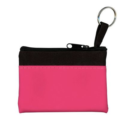 Custom Summer Breeze Zip Purse - Fuchsia Pink/Black