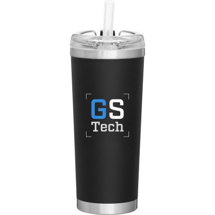 Custom 24 oz Brooklyn Matte Black copper-insulated Double-Wall Travel Tumbler - Full Color Custom 24 oz Brooklyn Matte Black copper-insulated Double-Wall Travel Tumbler - Full Color