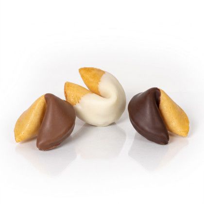 Custom Chocolate Covered Fortune Cookies with Custom Messages