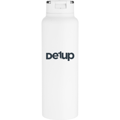 Custom 40 oz Upland Double-Wall Stainless Steel Water Bottle with Straw Custom 40 oz Upland Double-Wall Stainless Steel Water Bottle with Straw