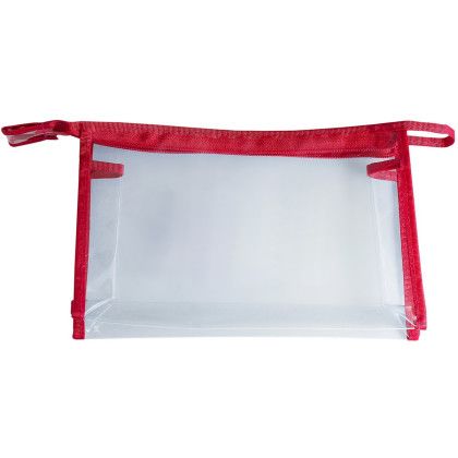 Custom The Cosmetique Cosmetic Bag - Red/Crystal Clear