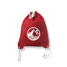 Custom Cotton Drawstring Tote Bags - Red