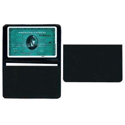 Custom Card Case with 1 Clear Pocket - Black