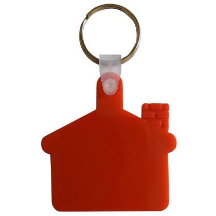 Custom House Key Ring - Red