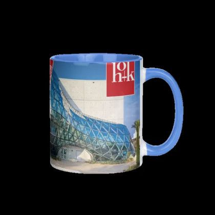 Custom Barcelona 11 oz Two Tone Mugs - Inner Handle color - Royal Blue