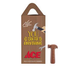 Custom Tote Box with 1 oz Milk Chocolate Hammers Custom Tote Box with 1 oz Milk Chocolate Hammers