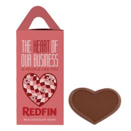 Custom Tote box with 1 oz Milk Chocolate Hearts Custom Tote box with 1 oz Milk Chocolate Hearts