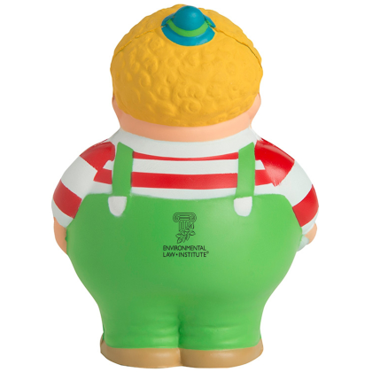 Custom Clown Bert Stress Reliever - Back View Custom Clown Bert Stress Reliever - Back View