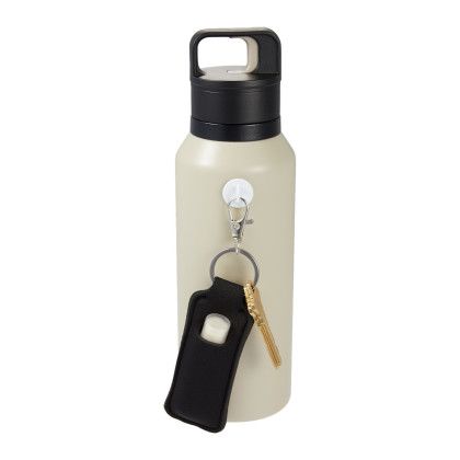 Custom Lip Balm Holder Bottle Charm - Black Lifestyle View Custom Lip Balm Holder Bottle Charm - Black Lifestyle View