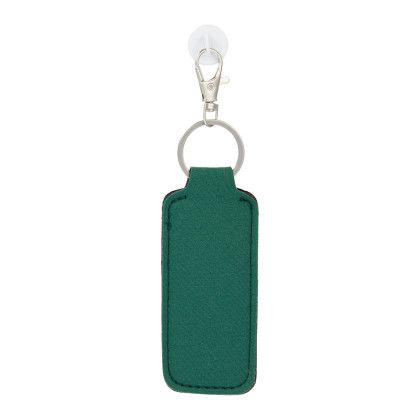 Custom Lip Balm Holder Bottle Charm - Dark Green Back View Custom Lip Balm Holder Bottle Charm - Dark Green Back View