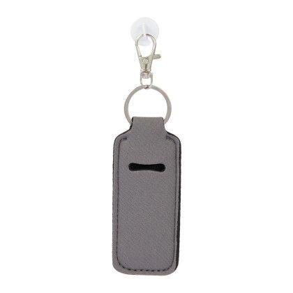 Custom Lip Balm Holder Bottle Charm - Gray Custom Lip Balm Holder Bottle Charm - Gray