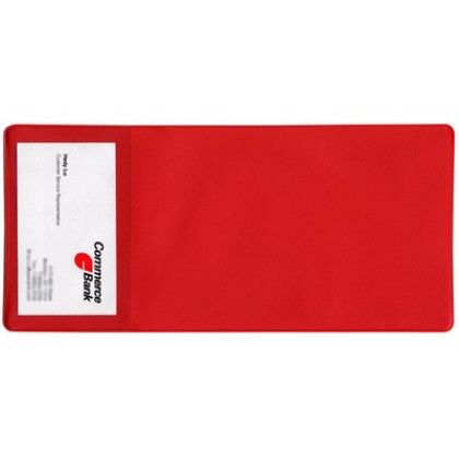 Custom Copy-Guard Vinyl - Policy Holder with Extra Pocket (open on short side) - Red