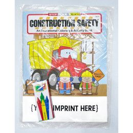 Custom Construction Safety Coloring Book Fun Pack - Packaging View Custom Construction Safety Coloring Book Fun Pack - Packaging View