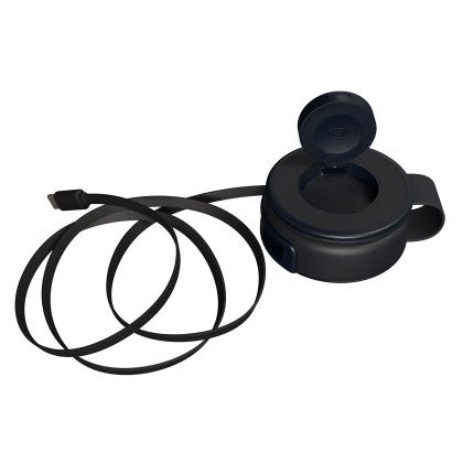 Custom Glide 2 in 1 Retractable Charger - Black Open View Custom Glide 2 in 1 Retractable Charger - Black Open View