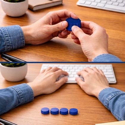 Custom MagGrip Silicone Fidget Magnets - Blue Lifestyle View Custom MagGrip Silicone Fidget Magnets - Blue Lifestyle View