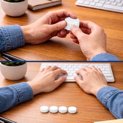 Custom MagGrip Silicone Fidget Magnets - White Lifestyle View Custom MagGrip Silicone Fidget Magnets - White Lifestyle View