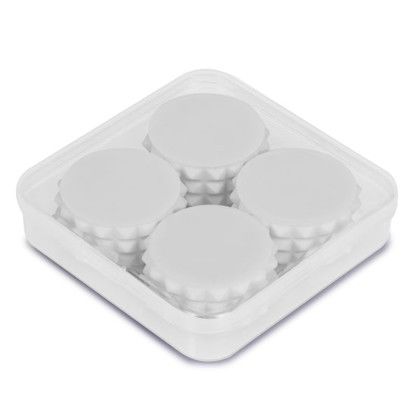 Custom MagGrip Silicone Fidget Magnets - White Side View Custom MagGrip Silicone Fidget Magnets - White Side View