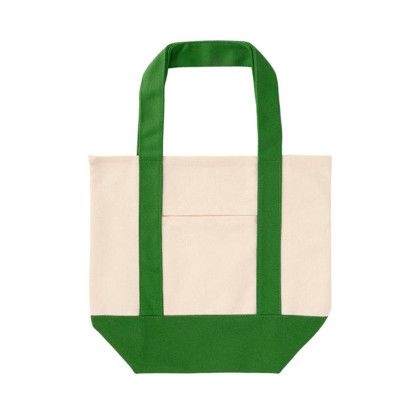 Custom Mini TJ Dual Pocket Canvas Tote - Green Custom Mini TJ Dual Pocket Canvas Tote - Green
