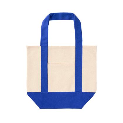 Custom Mini TJ Dual Pocket Canvas Tote - Blue Custom Mini TJ Dual Pocket Canvas Tote - Blue