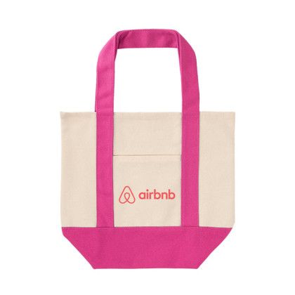 Custom Mini TJ Dual Pocket Canvas Tote - Pink Custom Mini TJ Dual Pocket Canvas Tote - Pink