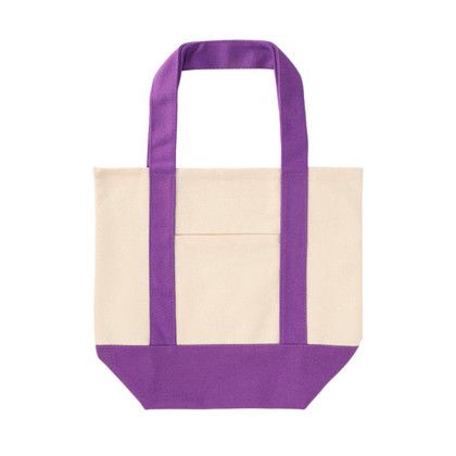 Custom Mini TJ Dual Pocket Canvas Tote - Purple Custom Mini TJ Dual Pocket Canvas Tote - Purple