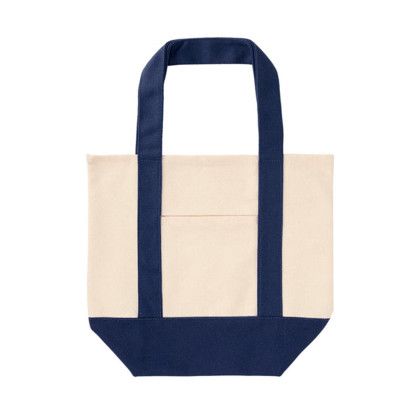 Custom Mini TJ Dual Pocket Canvas Tote - Navy Custom Mini TJ Dual Pocket Canvas Tote - Navy