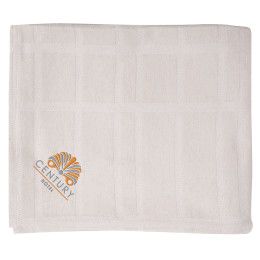 Custom Plaid Woven Throw Blanket - Cream