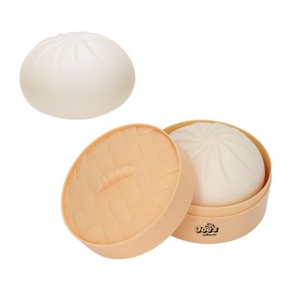 Custom Squishy Dumpling Stress Reliever with Steamer Basket - Cream Custom Squishy Dumpling Stress Reliever with Steamer Basket - Cream