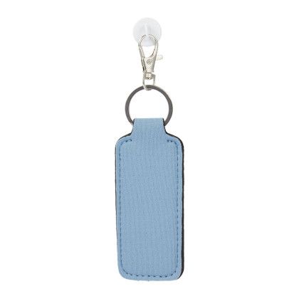 Custom Lip Balm Holder Bottle Charm - Light Blue Back View Custom Lip Balm Holder Bottle Charm - Light Blue Back View