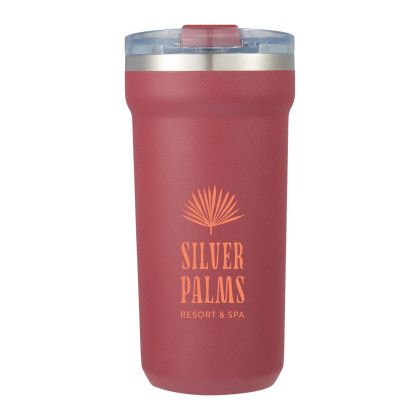 Custom Catone 20 oz Recycled Vacuum Tumbler with Slider Lid - Maroon - Front View