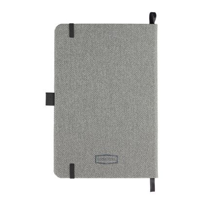 Custom 5.5" x 8.5" FSC Mix Chelsea Bound Journal - Gray - Back View