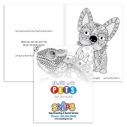 Custom Good Value Unwind with Pets Adult Coloring Book Custom Good Value Unwind with Pets Adult Coloring Book