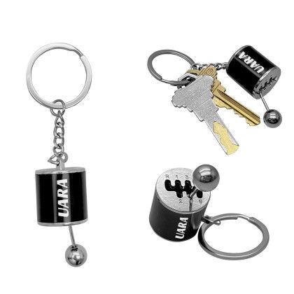 Custom Gear Shift Keychain - Black