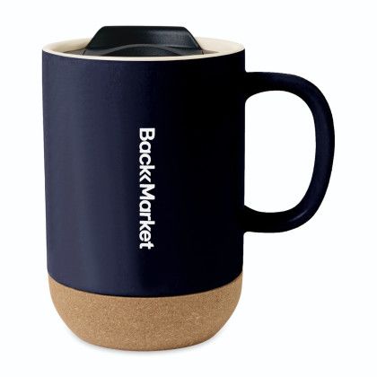 Custom Valo Ceramic Lidded Mug Matte Navy - 14 Oz. - Matte Navy Custom Valo Ceramic Lidded Mug Matte Navy - 14 Oz. - Matte Navy