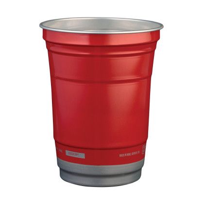 Custom Top Cup by Ball 16 oz. Recycled Aluminum Stadium Cup - Red Custom Top Cup by Ball 16 oz. Recycled Aluminum Stadium Cup - Red