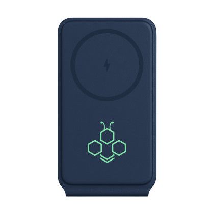 Custom Grid 3 in 1 Magnetic Charging Stand - Navy Blue 