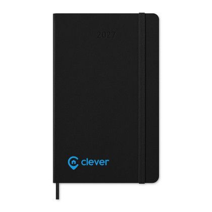 Custom Moleskine Hard Cover Large 12-Month Weekly 2027 Planner - Black Custom Moleskine Hard Cover Large 12-Month Weekly 2027 Planner - Black