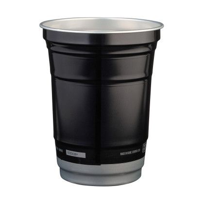 Custom Top Cup by Ball 16 oz. Recycled Aluminum Stadium Cup - Black Custom Top Cup by Ball 16 oz. Recycled Aluminum Stadium Cup - Black