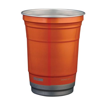 Custom Top Cup by Ball 16 oz. Recycled Aluminum Stadium Cup - Orange Custom Top Cup by Ball 16 oz. Recycled Aluminum Stadium Cup - Orange