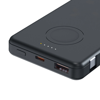 Custom 5,000 mAh Black Power Bank - Socket View Custom 5,000 mAh Black Power Bank - Socket View