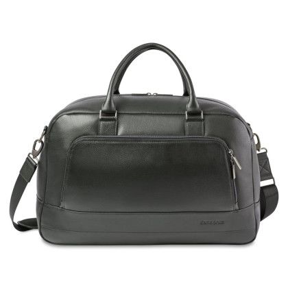 Custom Samsonite Leather Weekender - Black Custom Samsonite Leather Weekender - Black