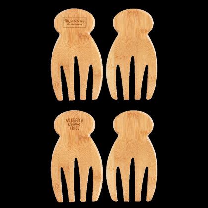 Custom Bamboo Salad Hands - Natural