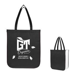 Custom Jumbo Lola Laminated Non-Woven Tote Bag with 100% RPET Material - Black Custom Jumbo Lola Laminated Non-Woven Tote Bag with 100% RPET Material - Black