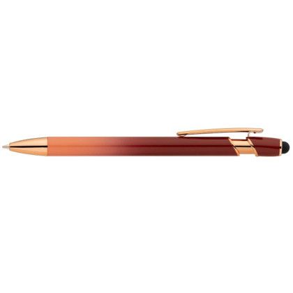 Custom Ellipse Ombre Rose Gold Stylus Pen - Burgundy - Back View Custom Ellipse Ombre Rose Gold Stylus Pen - Burgundy - Back View